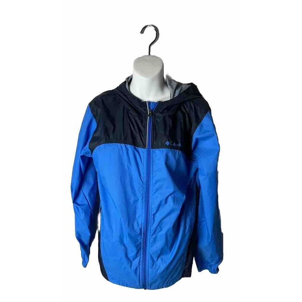 Columbia Light Weight Windbreaker Hooded Rain Jacket‎ Blue XL